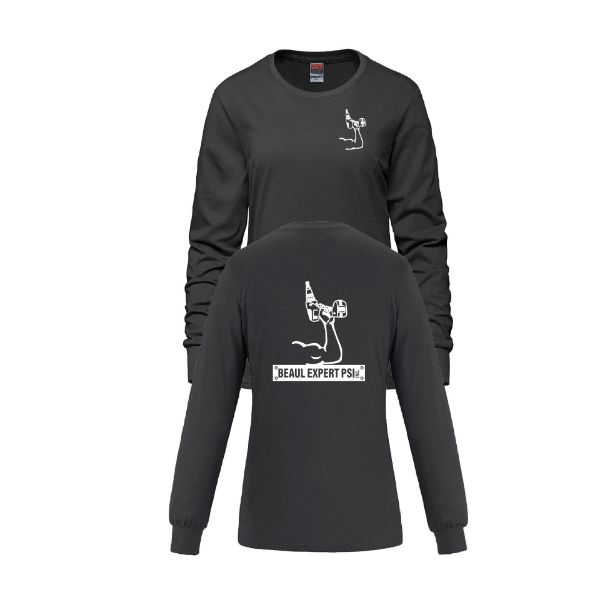 Image de Breeze - T-shirt à manches longues et col rond pour femme en coton peigné filé à l'anneau